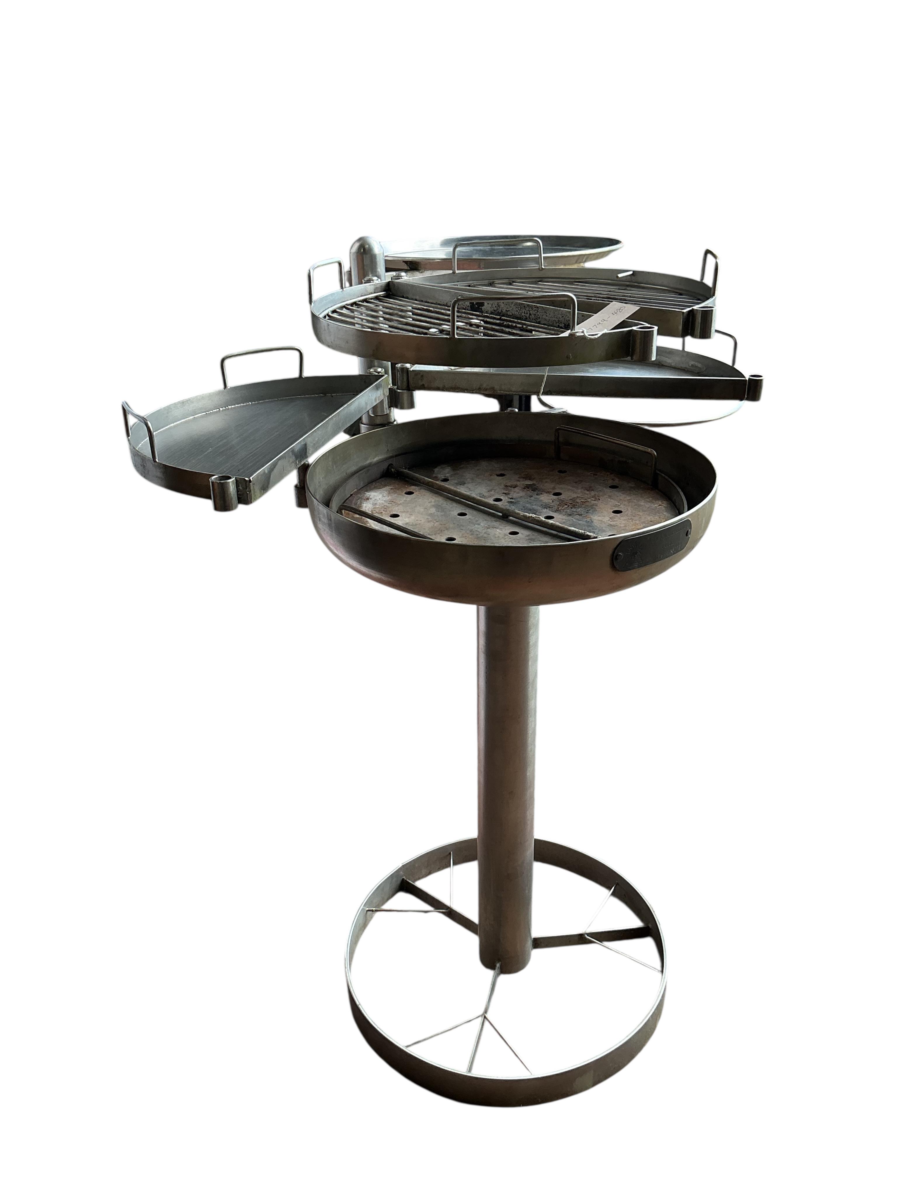 A Black Forge 'Mini Ikon' stainless steel barbecue, height 96cm